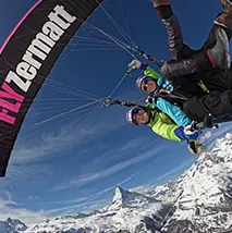 A great winter flight with Lindsey - Tandem Paragliding in Zermatt, Switzerland.
